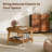 31.5" 2-Tier Round Coffee Table with Storage Shelf, Solid Wood & MDF, Sturdy, Modern Minimalist Design, Easy Assembly
