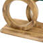 Table basse de style moderne avec plateau en panneau de fibres à densité moyenne et base en bois naturel