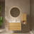 Modern Oak Bathroom Floating Side Cabinet Wall-Mounted Storage Cabinet For Small Space