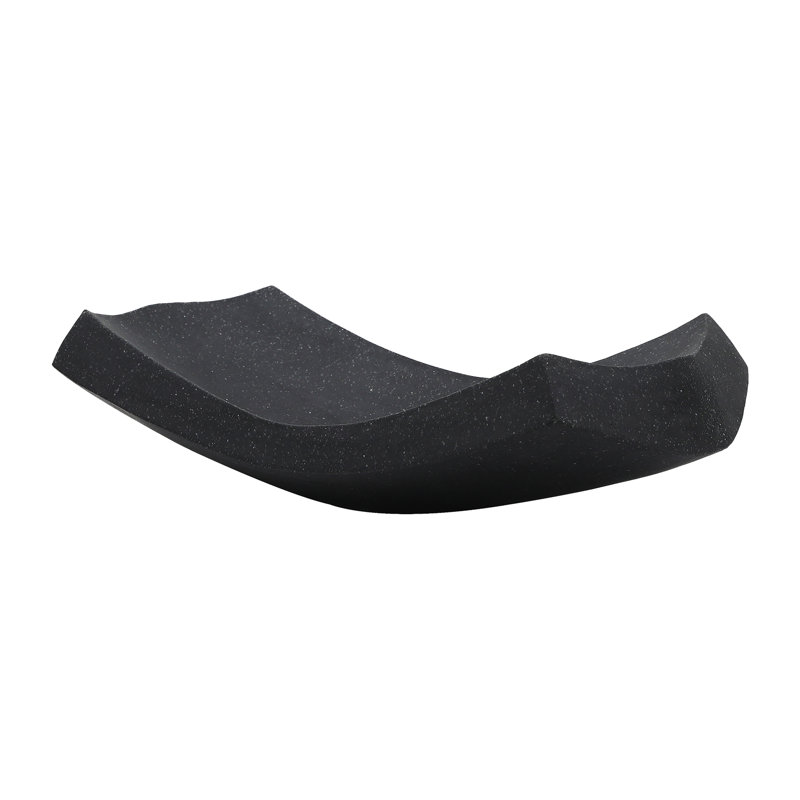 Plateau décoratif décoratif pour table basse Decor - Plateau décoratif décontracté pour repose-pieds, bijoux, bibelots ou comptoir de cuisine - 19 po, noir