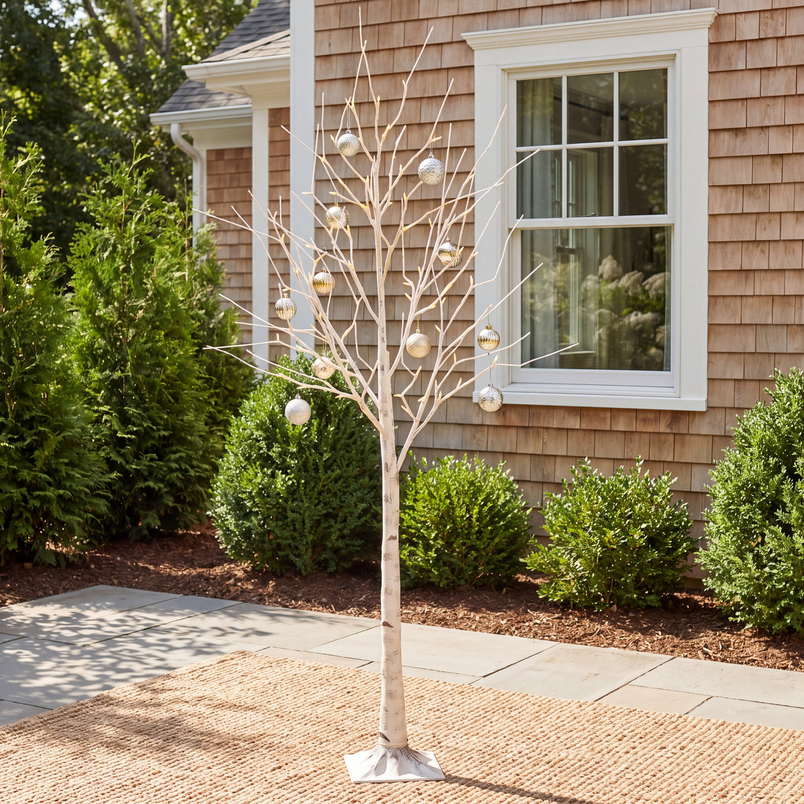 6 Ft. Prelit Birch Tree With Warm White Leds
