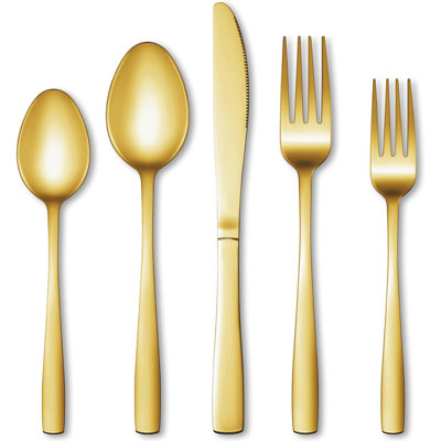 40 Piece Gold And Silverware Set