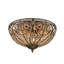 Vintage Roman-Inspired 3-Light Umbrella Crystal Flush Mount Ceiling Light 
