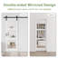 Porte de grange coulissante à double face en miroir 84 po H-124876651-124876654-124876650