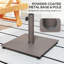 Base de support de parasol en métal, support de parasol de patio robuste avec patins réglables, base de parasol carrée-1399374535