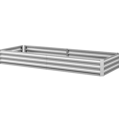 95" X 36" X 12" Galvanized Raised Garden Bed, Easy DIY And Cleaning For Growing Flowers, Herbs, Succulents, Silver