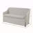 Slip Covered Settee with Casters