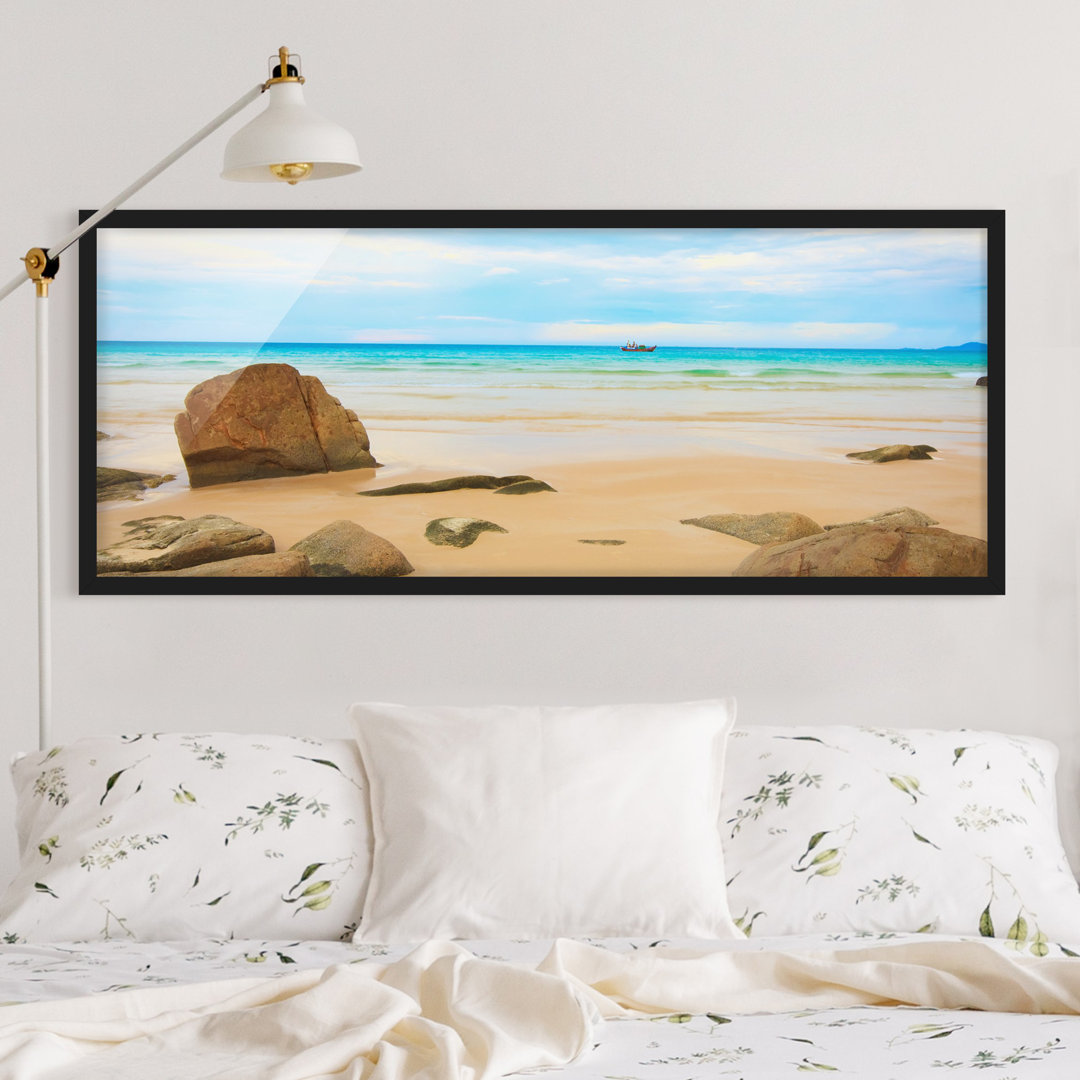 Bild mit Rahmen - Der Strand - Panorama-Landschaft - A