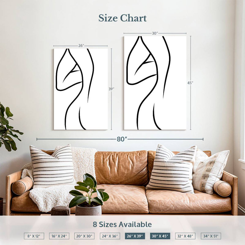 Leisha Line Nude III, 39" H x 26" W