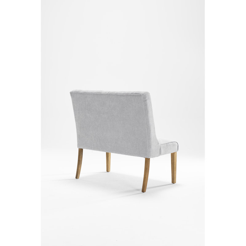 Mairead Upholstered Bench, Grey, 98cm H x 100cm W x 66cm D