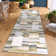Modern Geometric Machine Washable Rug with Non-Slip Backing Non-Shedding Contemporary Accent Carpet Soft Low Pile Floor Cover for Living Room