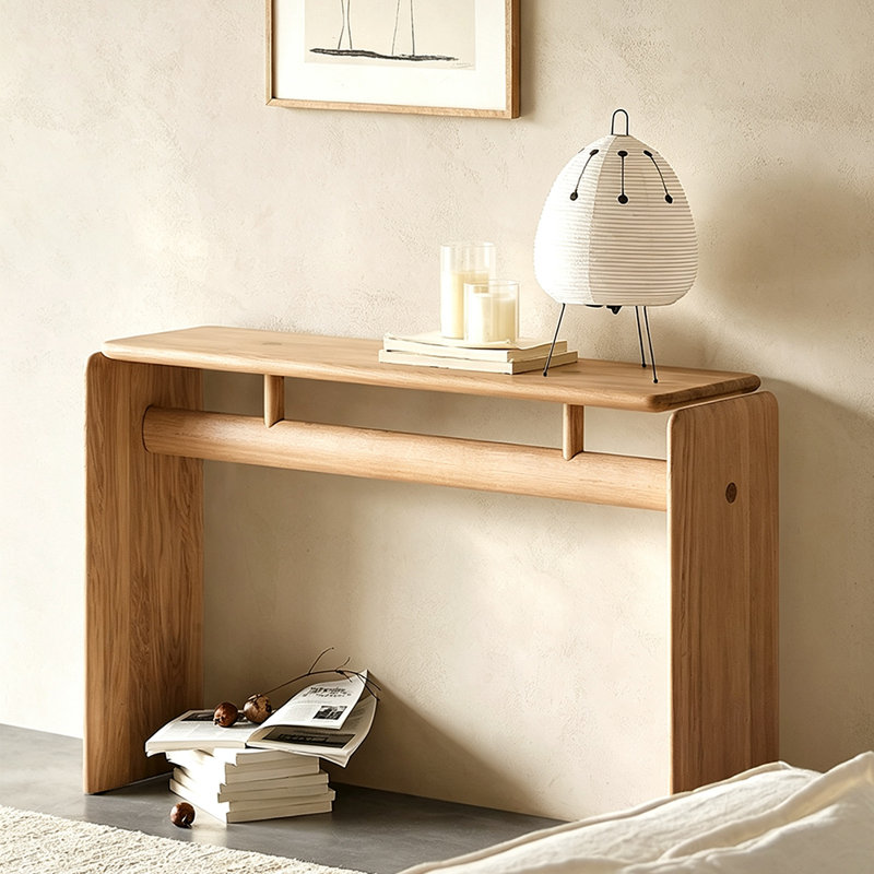 Comptoir d'entrée artistique de style zen, Natural Wood, Natural Wood, Natural Wood