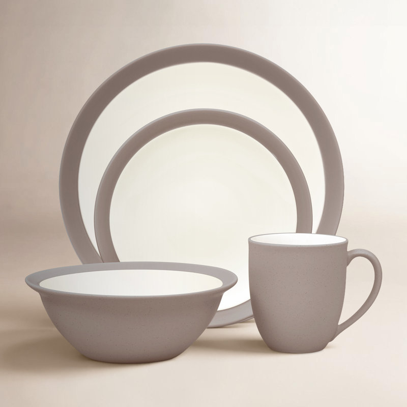 Noritake Colorwave 4-Piece Curve Place Setting, Clay