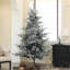Arbre de Noël artificiel pin 7,5 pi avec 1218 pointes enneigées, support en métal pliable, assemblage facile, arbre de Noël à charnières pour les fêtes à la maison-1798783076