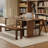 Light-walnut Rectangular Solid Wood Desk-109514466