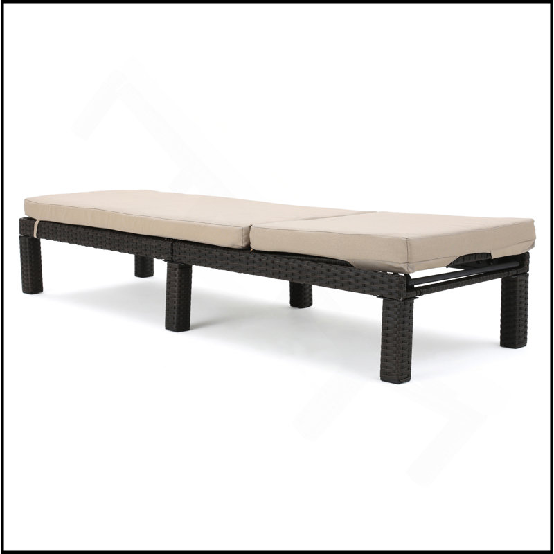 FAUTEUIL PUERTA KD CHAISE, CADRE BRUN FONCÉ AVEC COUSSIN BEIGE