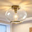 Plafonnier semi-encastré 11,81 po 1 lumière-1947831387
