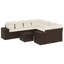 Vidaxl Garden Sofa Set Brown (Poly Rattan) PE Rattan Large