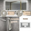  Miroir de salle de bain sans cadre à DEL avec éclairage avant et arrière, antibuée, gradation-790729922-790729948