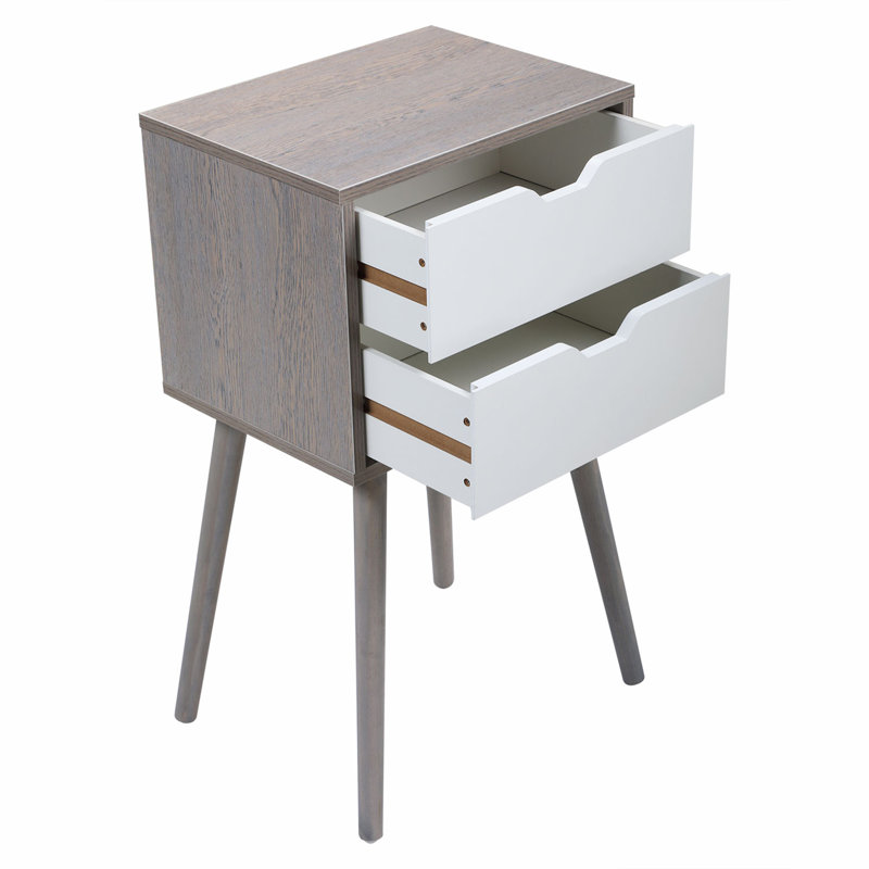 Bedside Table with Two Drawer(Set of 2)
