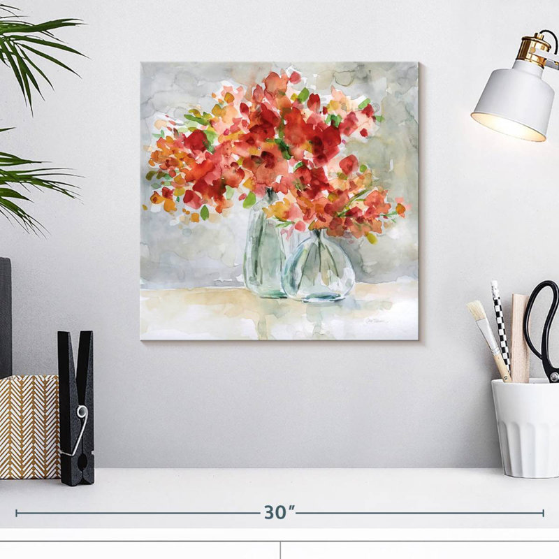 Red Arrangement, 16" H x 16" W