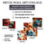 «Blue and Red Abstract Cubes I», ensemble d'art mural carré abstrait cubisme