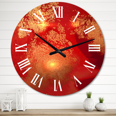 Très grande horloge murale en marbre Glam Art