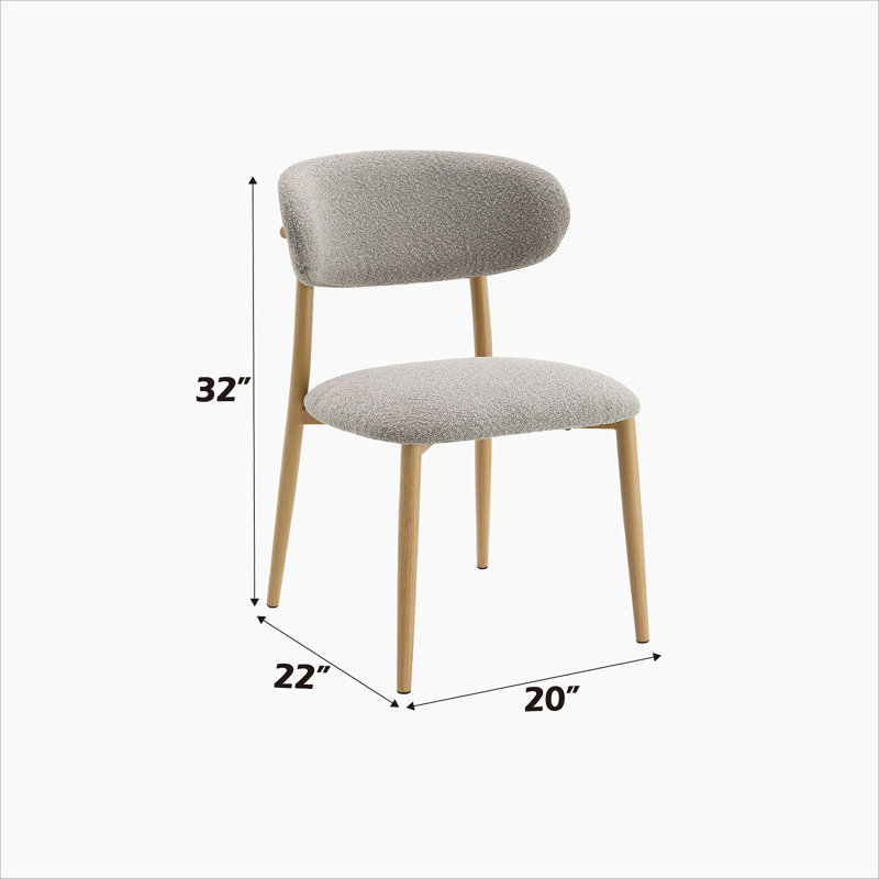 Chaise d'appoint Kacey Gray Boucle Finish (ensemble de 2)