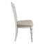 Chaise de bureau victorienne de style victorien blanc antique avec siège rembourré 1pc