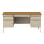 Bureau à double caisson avec tiroir central pour la maison, le bureau ou l'école-13922310-111532512