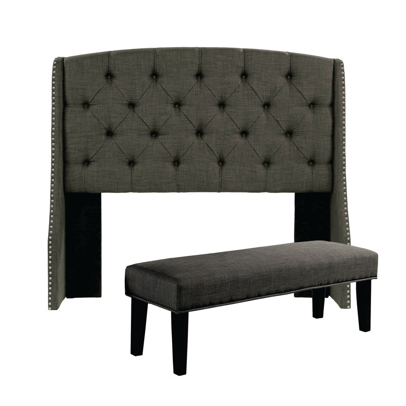 Balia Upholstered Wingback Headboard, Queen/Full