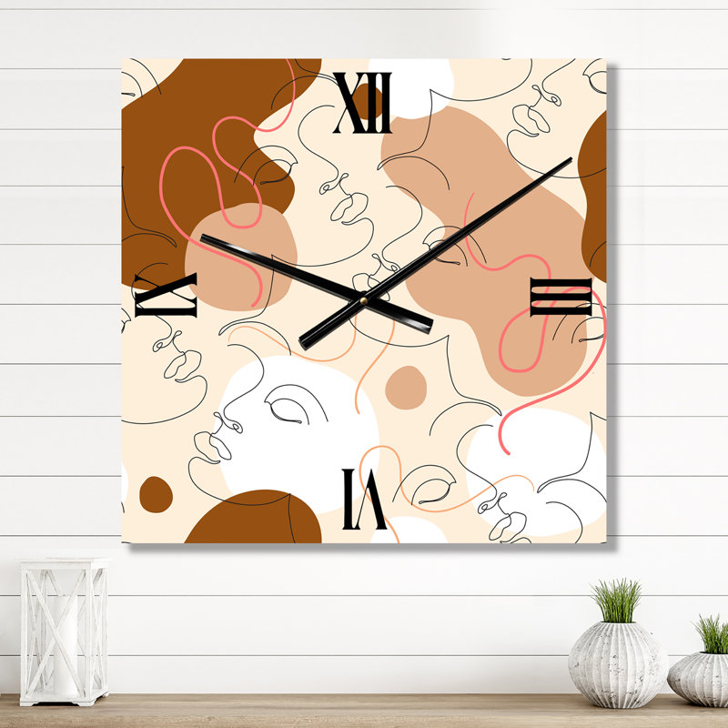 Une ligne de belle femme - horloge murale moderne, Petit