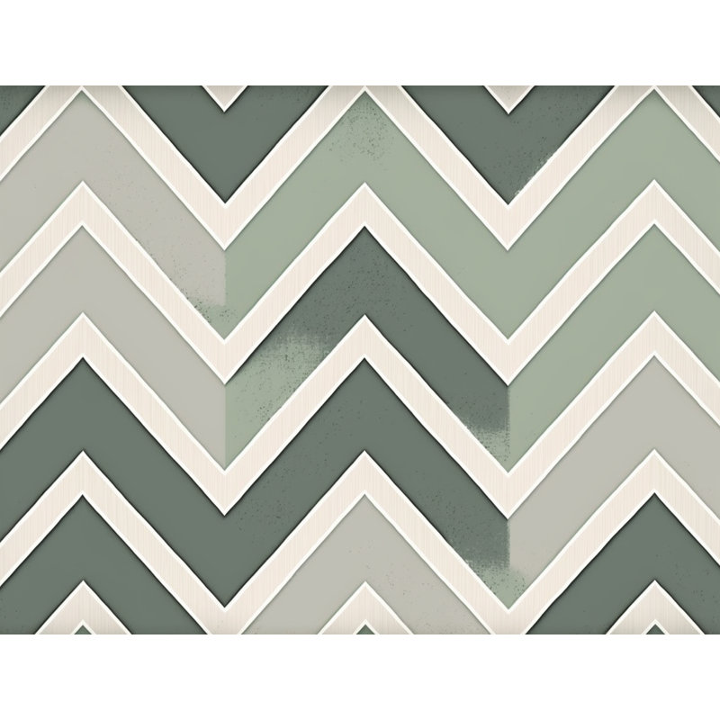Checkered Comforter, Twin Extra Long Comforter, Green/Gray Chevron