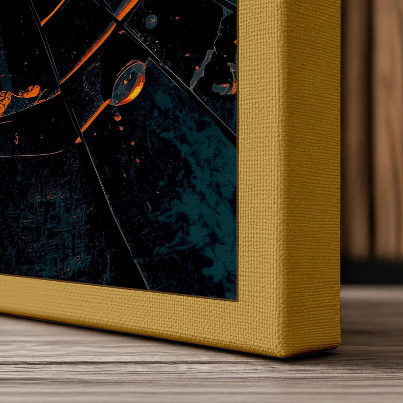 Balloon at Dawn Modern - Wrapped Canvas, 24x16 - 61.0 x 40.6 cm, Ochre Border