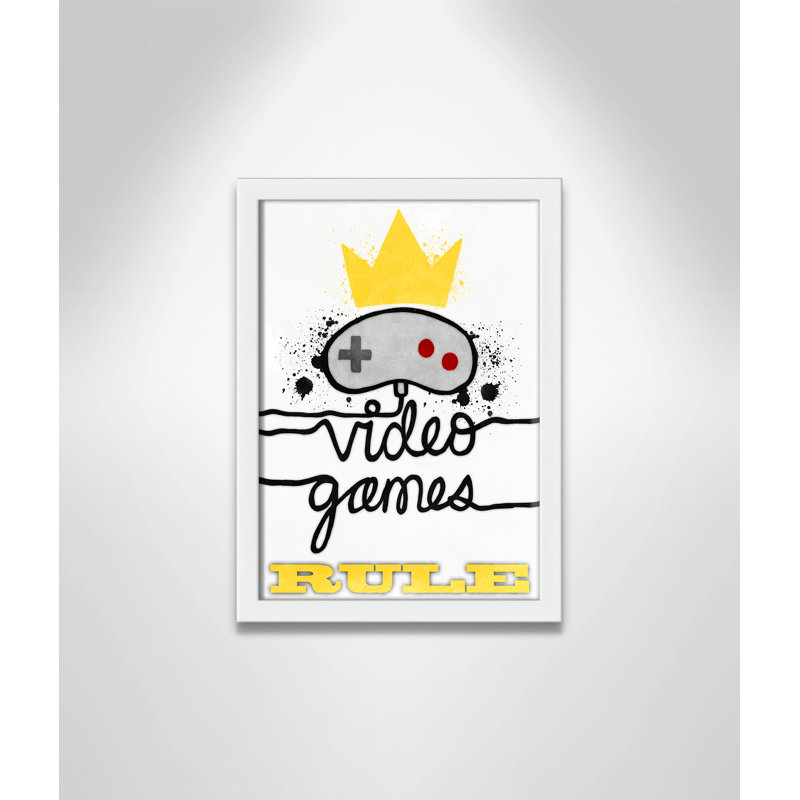 Impression de papier règle de jeux vidéo, H 15 po x l 11 po x P 1,19 po, Encadré de boîte blanc