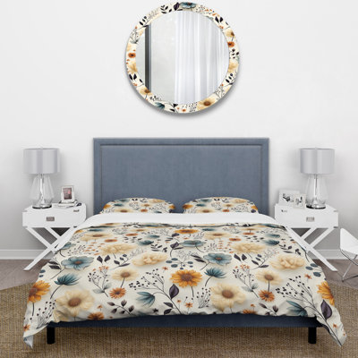 Botanical Nomad Boho Pattern - Boho Duvet Cover Set - Microfiber Polyester