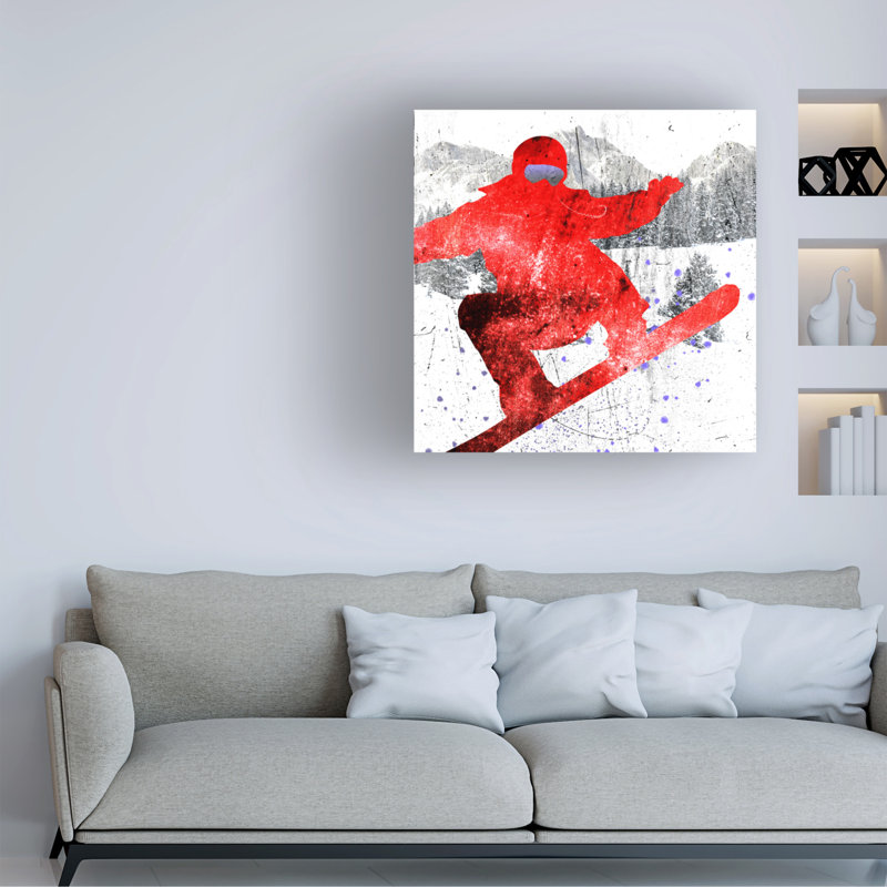 Lightboxournal «Extreme Snowboarder 01», art sur toile, H 14 po x l 14 po x P 2 po