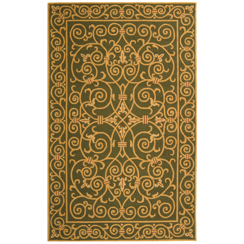 Chelsea Hand Hooked Wool Pile Oriental Rug, Rectangle 2'6" x 4'