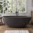 Forma 61'' Freestanding Tub Solid Surface Stone Resin Free Standing Soaking Bathtub-108920054