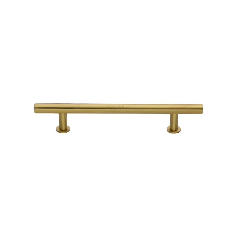 Heritage Brass Heritage Cabinet Pull T-Bar Design with Rose, Satin Brass, 192cm L x 11cm W