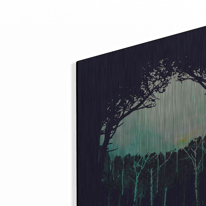 «Deep In The Forest» par Robert Farkas, art mural en métal, H 24 po x l 16 po