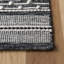 Tapis noir / ivoire en coton tissé à la main Hartwig-547915373