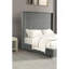 Matelas en chenille de fourrure de lit grand format contemporain gris de 1 po-2038219398-2038219449