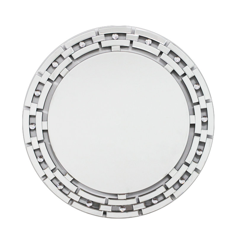 Quinntin Glass Round Mirror