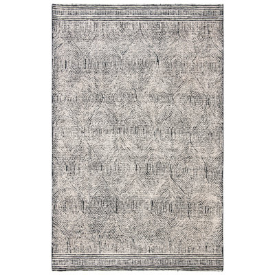 Abstract Three Hundred Forty  Area Rug In Ivory / Charcoal