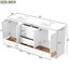 72 meubles de salle de bain modernes avec tiroirs, lavabo et rangement réfléchi, portes à fermeture en douceur, poignées en aluminium, efficaces pour les articles de toilette