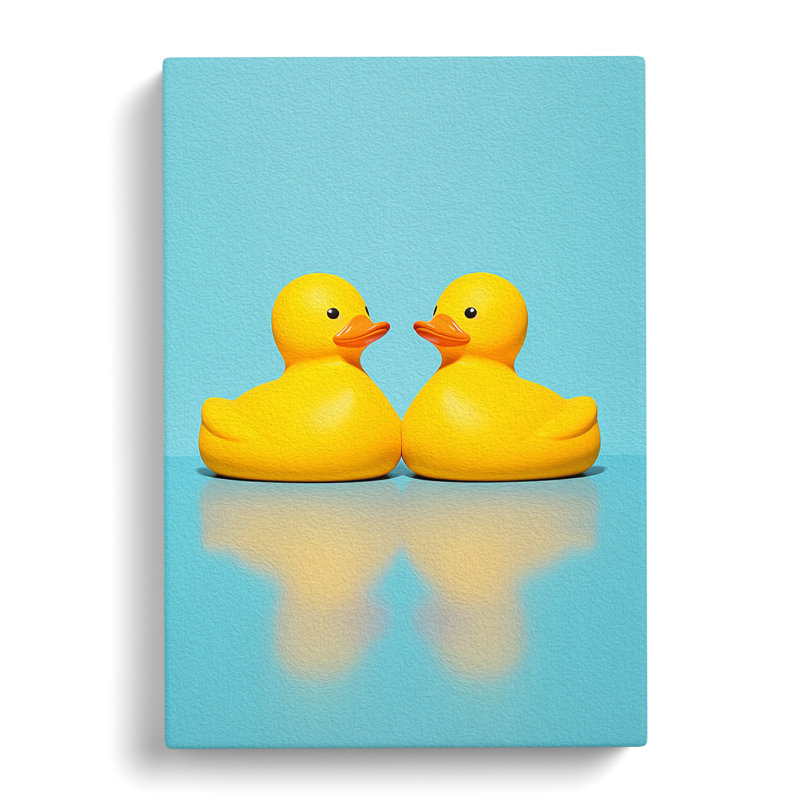 Rubber Ducks Minimalism - No Frame Print, 76cm H x 50cm W x 3cm D
