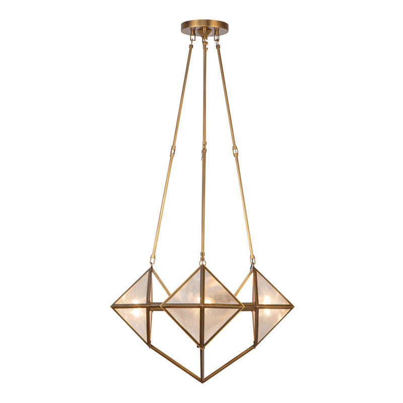 Cairo 4 - Light Chandelier, Vintage Brass