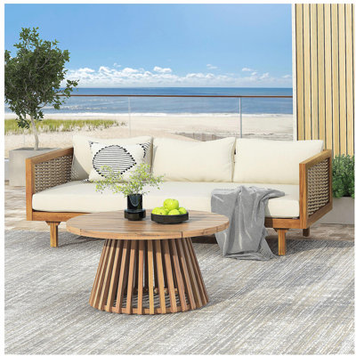 PATIO FURNITRE SETS : CLAREMONT 3 SEATER DAYBED + ACACIA WOOD TABLE