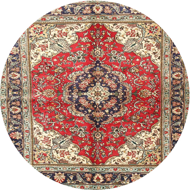 Codey-Jay Oriental Indoor Rug, Round 5'